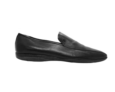 Prada Leather Slip-On Loafers Logo Shoes 00s - Image 1 of 4