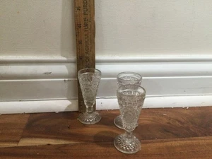 3er Set frühe amerikanische Pressglas Cordial Sandwich? Imperial Glass Company - Bild 1 von 3