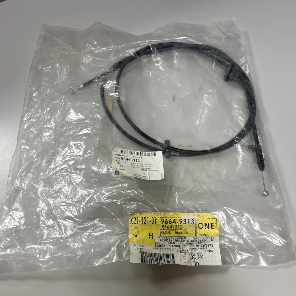 Оригинальный кабель выпуска капота GM 96649313 для 07–17 Aveo Aveo5 G3 G3 Wave - Изображение 1 из 3