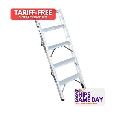 Westin 10-3000, One Truck-Pal Tailgate Ladder Natural Aluminum Performance Parts - Image 1 of 4