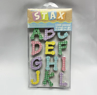 Alpha Sticky Stax by Colorbok 1300 Pieces 50 Sheets Fat Dot Pastel NEW - Image 1 of 4