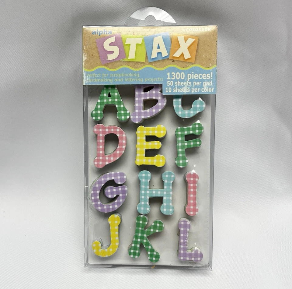 Alpha Sticky Stax by Colorbok 1300 Pieces 50 Sheets Fat Dot Pastel NEW - Image 1 of 4