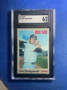 Carl Yastrzemski - 1970 Topps MLB HOF Baseball #10 - SGC 6 EX-MT Boston Red Sox - Picture 1 of 2