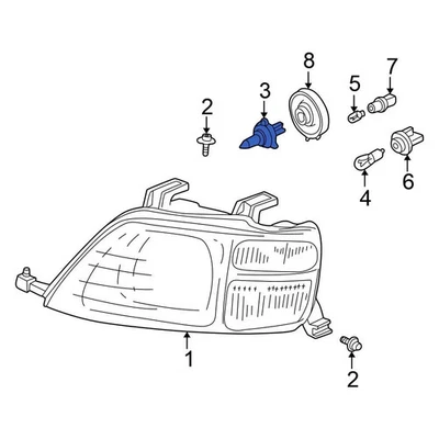 For Honda Civic 1996-2003 Honda 33115TY0003 Front Headlight Bulb Foto 1 de 4