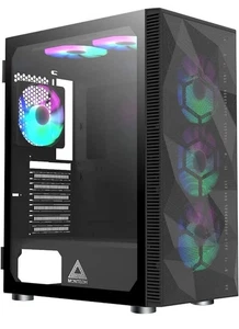 PC Gaming Case, USB3.0, Door Open Tempered Glass Side Panel, - Picture 1 of 21