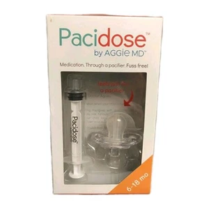 Pacidose Pacifier Liquid Medicine Dispenser with Oral Syringe | Infant Baby | - Picture 1 of 3