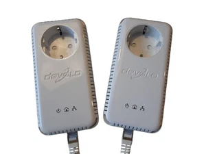 Devolo Powerline DLAN 200 AVPLUS White 2 Pieces With LAN Cable From HAMA Used - Picture 1 of 7