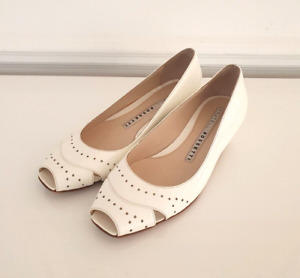 Fratelli Rossetti White Patent Leather Flats Summer Shoes Size UK 4 / EU 36