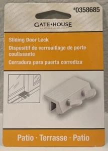 GATE HOUSE - Cerradura de puerta corredera para puerta de patio - Metal blanco - Nueva sellada - Imagen 1 de 2