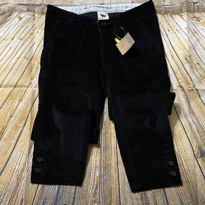 Nuevo con etiquetas Pantalones Lands End Niñas Talla 7+ Negros Suave Trenzado Botón Cintura Ajustable Foto 1 de 4
