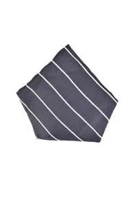 ARMANI COLLEZIONI Mens Classic Handkerchief White Stripe Blue 350064  - Picture 1 of 3