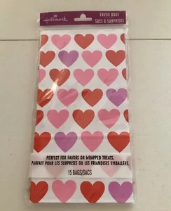 New Hallmark Party Favor Paper Bags Gift Bags Hearts Valentines - Picture 1 of 6