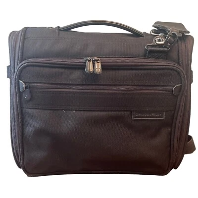 Briggs & Riley Travelware Black Laptop Messenger Shoulder Bag Briefcase 18”x15” - Image 1 of 4