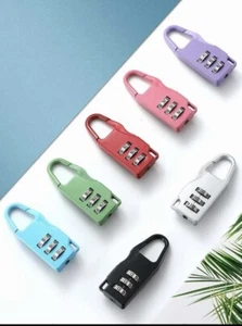 Mini 3 Digit code Metal Combination Travel Luggage Bag Case Lock Password Black - Bild 1 von 6