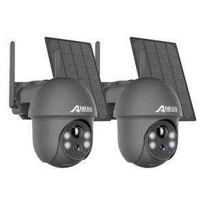 ANRAN 2PCS 5MP WiFi Solar Security Camera Outdoor Battery Wireless Night Vision - Picture 1 of 15