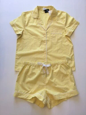 Conjunto de pijama corto de algodón manga corta para mujer J.Crew Factory nuevo con etiquetas talla: M, XL, XXL Foto 1 de 4