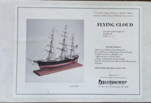Flying Cloud Ship 37" Long - Scale 1/8 -  BlueJacket Model Kit 1007 - With Base