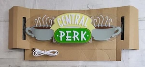 Central Perks Friends Plastic LED Neon Desk/Coffee Area Sign NWOT - TESTED - Picture 1 of 5