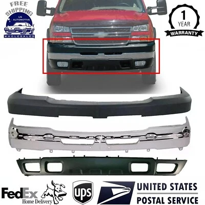 Front Bumper Chrome Kit For 2003-2006 Chevrolet Silverado 2500HD 3500 - Изображение 1 из 4