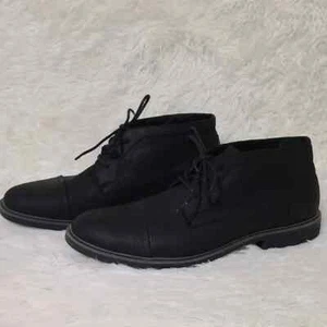 PERRY ELLIS PORTFOLIO David Chukka Boots Black with Matt Finish - Size 11.5 - Picture 1 of 12