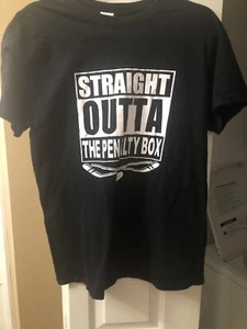 Camiseta negra de hockey Straight Outta The Penalty Box talla M - Imagen 1 de 4
