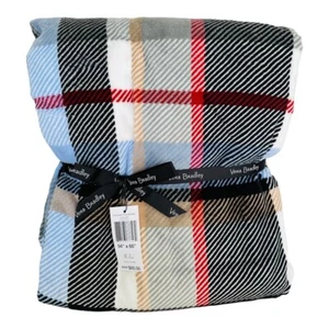 Vera Bradley Perfectly Plaid Oversized Plush Throw Blanket 94” x 66” - Picture 1 of 7