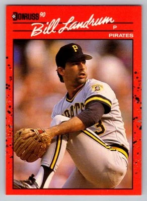 1990 Donruss # 668 - Bill Landrum - Pittsburgh Pirates - Image 1 of 2