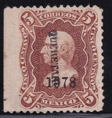 ucz48 Mexico 1874 Queretaro 19-78 Sc#106 Mc#96ly vertical laid Cover