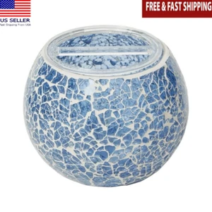 Handcrafted Mosaic Glass Toothbrush Holder Bathroom Decor Modern 2-Slot Design - Picture 1 of 6