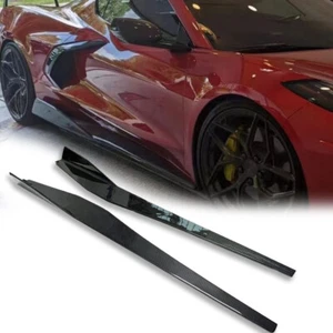 Kohlefaser Seitenschweller Seitenschweller Stufenverlängerung für Chevrolet Corvette C8 - Bild 1 von 9