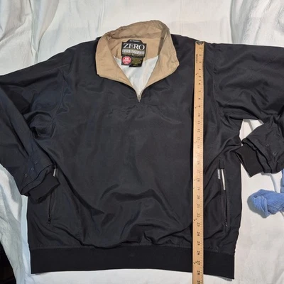 ZERO ERESTRICTION JACKET M3 WINDSHIRT GOLF OUTERWEAR BLACK AND TAN MENS XL - Image 1 of 4