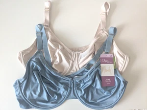 NWT TWO(2) OLGA by Warners Size 42D Full Coverage Underwire T-Shirt Bra - Picture 1 of 6