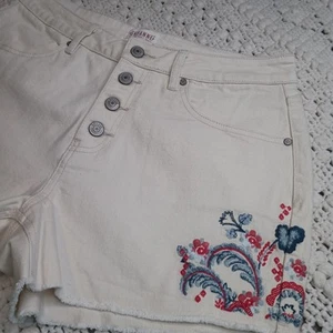 Neu mit Etikett Shyanne Jeansshorts Damen 33 Knopfleiste bestickt Rodeo Cowgirl Strand - Bild 1 von 13
