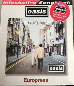 OASIS WHAT'S THE STORY INTERACTIVE SONGBOOK EUROPRESS 2 PC CD + T SHIRT XL - Zdjęcie 1 z 6