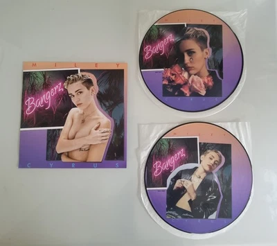 Rare Miley Cyrus Bangerz Picture Discs RCA 2013. - Image 1 of 2