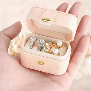 Small Travel Jewelry Box for Ring Stud Earring, Mini Jewelry Ring Holder for Mul - Picture 1 of 12