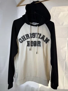 Christian Dior X Kenny Scharf Black & White Hooded Sweatshirt Size L NWT - Picture 1 of 10