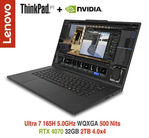 ThinkPad P1 Gen 7 Ultra 9 165H RTX 4070 WQXGA 500 Nits 32GB 2TB 3Y Premier Plus - Picture 1 of 12