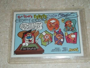 Tarjeta Ren & Stimpy All-Prism Cheesy Chase #3 firmada por Ken Mitchroney Topps 1994 - Imagen 1 de 2