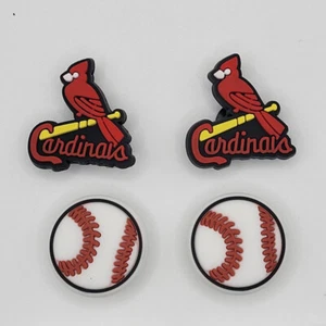 Dijes de zapatos de cocodrilo equipo de béisbol de los St. Louis Cardinals de MLB - 4 piezas - Imagen 1 de 1