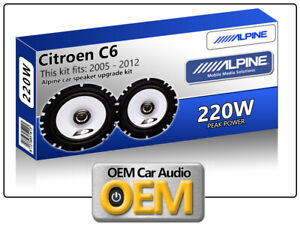 Citroen C6 Hintertür Lautsprecher Alpine 17cm 6.5 " Auto Satz 220W Max
