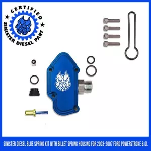 2003-2007 6.0L Ford Sinister diesel blue spring kit with billet spring housing - Picture 1 of 3