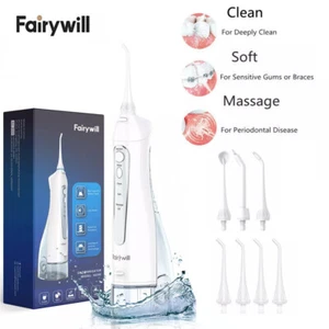 Fairywill 3 Modi Munddusche Wasser Flosser 8 Düsen Oral Irrigator Weiß - Bild 1 von 8