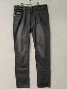 Henleys Denim Black Denim Jeans Button Fly Size 33/32 (2091) - Picture 1 of 5