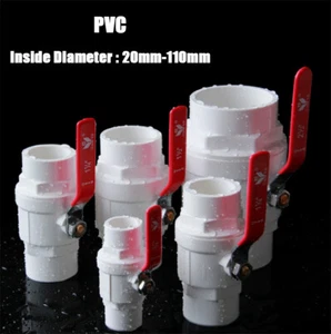 PVC Ball Valve Solvent Weld,For 20/25/32/40/50/63/75/90/110mm Water Pipe - Picture 1 of 11