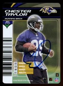 2002 NFL Showdown CHESTER TAYLOR Signed Card autograph auto VIKINGS RAVENS - Picture 1 of 1