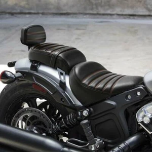 Black Driver Passenger Seat Backrest Fit For Indian Scout Bobber 2018-2023 2019 - Picture 1 of 12