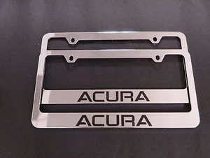 2 Brand New Acura chromed METAL license plate frame - Foto 1 di 1