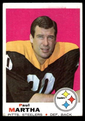 1969 Topps Paul Martha #224 Pittsburgh Steelers Football Card - Image 1 of 2