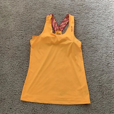 Reebook Tank Top Womens Medium Yellow Scoop Neck Pullover Polyester Stretch - Image 1 of 4